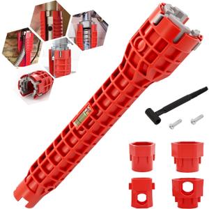 14-in-1 Multi-functional Wrench, Sink Wrenchs with Comfortable Grip, Anti-Slip, Under Sink Wrench Faucet Tool for Toilet, Sink, Bathroom, Kitchen Plumbing Installation and Repairs