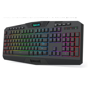 Redragon K503 Wireless Gaming Keyboard, 3Mode (2.4G/BT/USB), RGB LED Backlit, Multimedia Keys, Fully Programmable Silent Membrane Keyboard with Wrist Rest for Windows PC Games (Black)