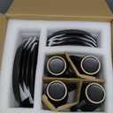 Plates and Bowls Sets, 16 Pieces Dinnerware Sets, Dishes Set for 4, Christmas, Kitchen Set is Home Essentials, Black & Red