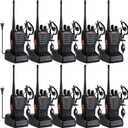 Baofeng Walkie Talkies 888S Rechargeable Long Range with Earpieces for Adults, 16 Channel Professional Radio Handheld Two Way Radios Li-ion Battery and Charger Included (10pack with 10earpiece)