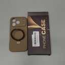 Compatible with iPhone 17 Pro Case with Magnetic Invisible Stand Compatible with Mag-Safe Military Drop Tested Shockproof Silicone iPhone 17 Pro Phone Cases for Women Men 6.3"Brown