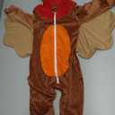 MOMMY'S NEW MAN Newborn Baby Boy Girl Thanksgiving Little Turkeys Cosplay Romper Hooded Fall Winter Outfits, Size:90