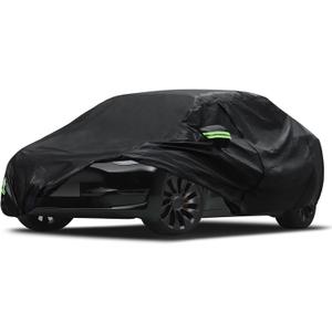 Migaven 6 Layers Car Cover Custom Fit for Model Y Car Cover 2020-2024 Waterproof Full Exterior Cover Rain Snow Protection with Charging Port Ventilated Mesh Door Zipper