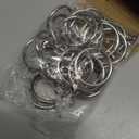 30 Pcs Metal Drapery Curtain Rings 1.26'' Curtain Hanging Rings with 30 Pcs Metal Curtain Drapery Pin Hooks Pinch Pleat Curtain Hooks for Window Door Shower Curtain 32 mm Internal Diameter (Silver)