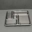 PlanetBox Rover Stainless Steel Bento Box Style Lunch Box for Kids with 5 Compartments  Durable, Dishwasher Safe and BPA-Free Food Container