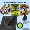 Puzzle Mat Roll Up with 8 Sorting Trays & Storage Gift Box, Large 46x26 Inch Puzzle Board for 500-1500 Pieces, Portable Puzzle Saver Kit with Travel Bag, Sturdy Box & Straps for Adults Black