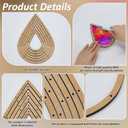 FINGERINSPIRE 6PCS Stained Glass Teardrop Layout Frame 6 Sizes Glass Maker Templates MDF Burlywood Color Sheet Boards for Stained Glasses Teardrop Shape Making Tool for DIY Crafts Handwork Project