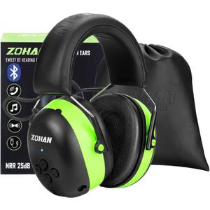 ZOHAN EM037 Bluetooth Hearing Protection,30dB SNR Noise Reduction Ear Protection with 1500mAh Rechargeable Battery,Headphones with 40H playtime for Mowing, Snowblowing, Construction,Workshops (Green) ZOHAN EM037 Bluetooth Hearing Protection,30dB SNR Noise Reduction Ear Protection with 1500mAh Rechargeable Battery,Headphones with 40H playtime for Mowing, Snowblowing, Construction,Workshops (Green)