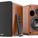 Saiyin Bluetooth Bookshelf Speakers, 30W X 2 Powered TV Speakers with 3.5 Inch Woofer, Turntable Speakers with Optical/AUX/RCA Input for PC and TV