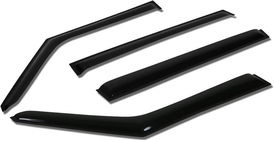 Set of 4 Tape-On Window Rain Guards for 10-13 Soul AM SUV Smoke Tint Window Visor Shade/Sun Wind/RAIN Deflector, WVS-T2-0069