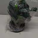 AlphaAcc Artificial Plants Decor Greenery Fake Succulents Indoor Potted Fake Plant with Rustic Black Clay Planter for Farmhouse Room Bathroom Bedroom Kitchen Office Table Desk Decor (12.8" H)