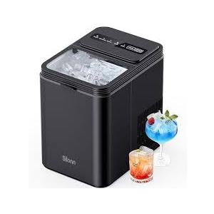 Ice Makers Countertop, 26.5Lbs/24H Ice Machine with 2 Sizes Bullet Ice, 9 Ice Cubes Release in 6 Mins, Self-Cleaning Portable Ice Maker with Ice Scoop and Basket for Home Kitchen Office Bar RV