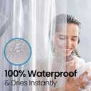 LiBa Bathroom Shower Curtain - Waterproof Plastic Shower Curtain Premium PEVA Non-Toxic Shower with Rust Proof Grommets Clear 8G Heavy Duty Bathroom Accessories 72x78