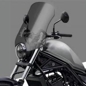 Motorcycle Windshield, Adjustable Motorcycle Windshield Extension Windscreen Spoiler Deflector Compatible with Rebel CMX300 CMX500 (16 Inch, Light Smoke)