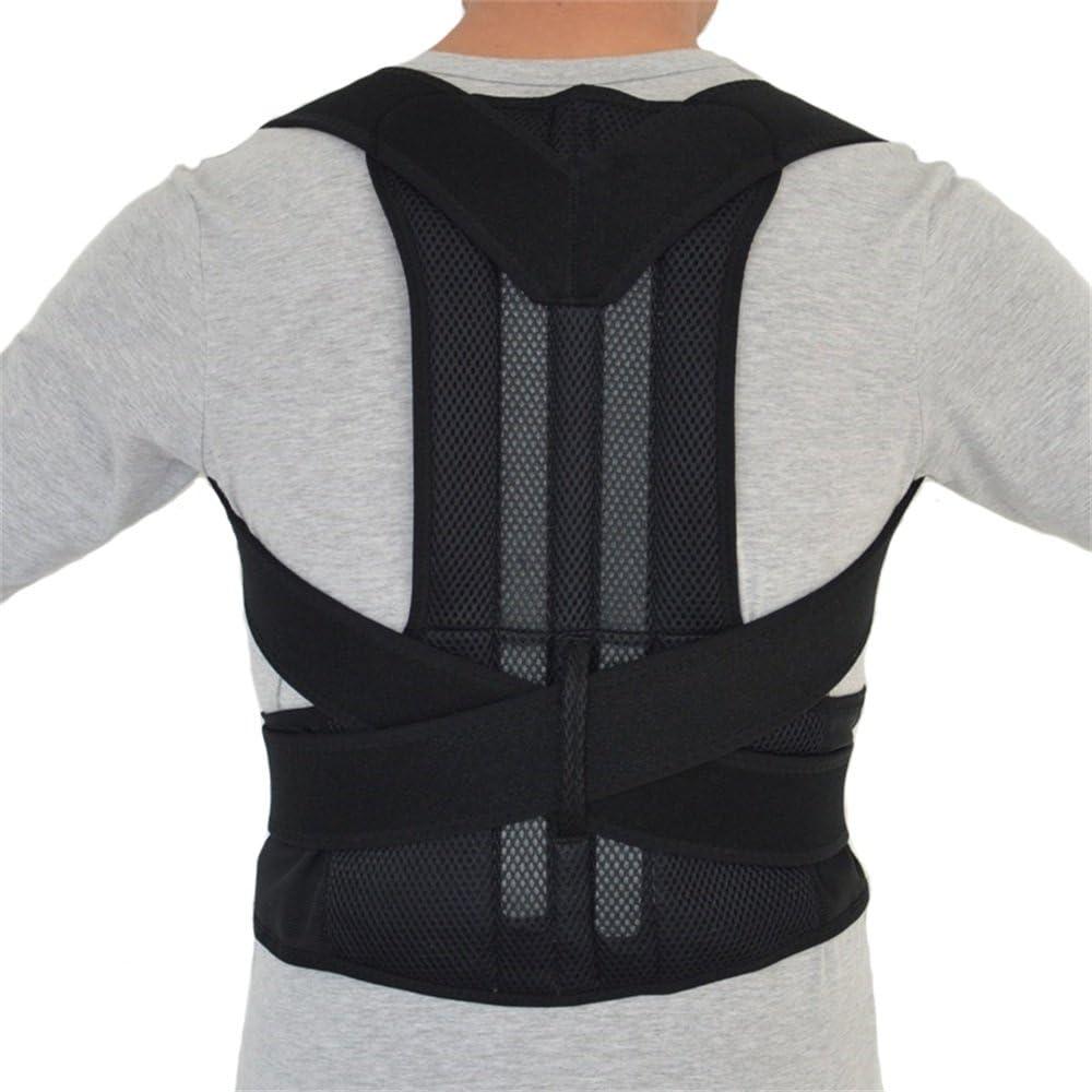 Aofit- B003  Unisex - Lumbar Support Plus Size Back Support Medical Double New Fully Adjustable Back Brace for Posture Correction and Back Pain Support (S(Length:36"), Black)