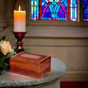 Wooden Keepsake Urn Box, Cremation Urns for Human Ashes, Handcarved Decorative Memorial, Wood Casket for Pets, Cat, Infant, Adult Memorial, Burial Urns for Ashes - Medium