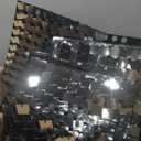 Qcity Silver Shimmer Wall Backdrop 48PCS, Black Back Not See-Through Design, Square Sequin Glitter Backdrop Panel, Perfect for Outdoor Events, Birthdays, Wedding and Party Decoration, Silver