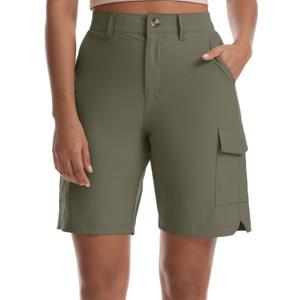 Womens Lightweight Hiking Shorts Stretch Quick Dry Cargo Shorts with Pockets for Casual Golf Travel and Workout (XL)