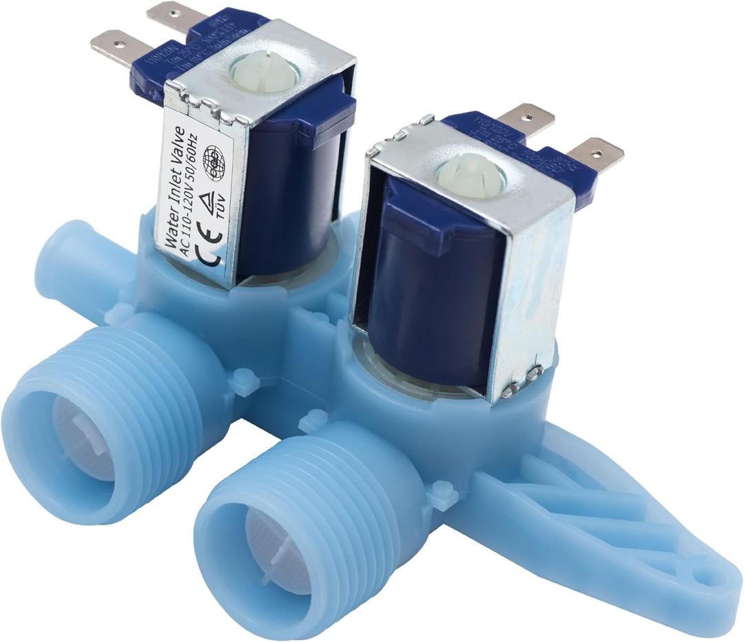 BlueStars Upgraded WH13X10024 Washer Water Inlet Valve Replacement Part  Compatible with G.E & Hotpoint Washers  Replaces WH13X0086 PS1155105 AP3861119 1159233 WH13X10019 WH13X0087