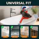 42 FT Drain Snake Hair Drain Clog Remover, Manual Or Powered, Plumbing Snake With Drill Adapte,Unclog Sink Drain Tool, Drain Auger for ToiletShowerKitchenSink, No Auto Retract Or Feed, Red