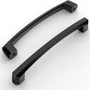 Amerdeco 10 Pack Matte Black Cabinet Pulls 5 Inch(128MM) Hole Centers Kitchen Cabinet Handles Hardware Kitchen Handles for Cabinets Cupboard Handles Drawer Pulls ZH0032