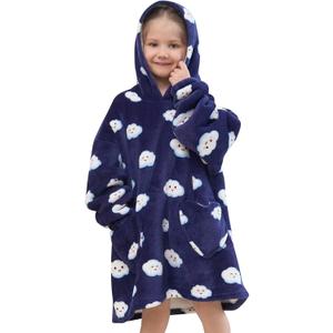 Fiosnow Pizza and Chips Blanket Hoodies for Kids 6-13YR Oversize Wearable Blanket Hoodies for Boys Girls Teens