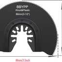 7pcs Semi Circular Oscillating Saw Blades for Cutting Wood Plastic Soft Metal, 3-1/2 Inch (88mm) Oscillating Multitool Quick Release Saw Blades Fit Most of Oscillating Tool
