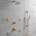 Delta Faucet Compel Slide Bar Hand Held Shower with Hose, Gold Handheld Shower Head, Slide Bar Hand Shower, Gold Handheld Shower, Detachable Shower Head, Champagne Bronze 7085-CZ