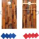 Solid Wood Premium Cornhole Game Set, Bean Bag Toss Game for Tailgate, Outdoor, Backyard - Professional Portable Cornhole Boards & Set of 8 Cornhole Bean Bags (Junior, Tailgate, Regulation Size) (Designed Pattern2 x 4 FT)