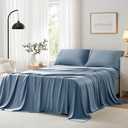 ACCURATEX Cooling Sheets for Hot Sleepers, Split King Size, Dusty Blue