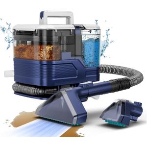 Portable Carpet Cleaner & Upholstery Cleaner Machine - 21Kpa Carpet Cleaner Machine, Self-Cleaning, Deep Cleaner for Pet Stains, Cars, Couch, Rug, Furniture with Dual Brush, Large Tank, Blue