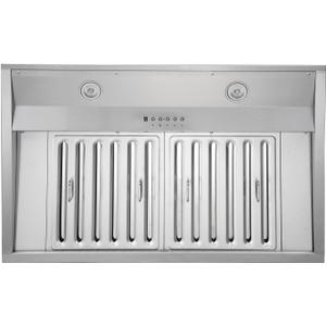 KOBE IN2648SQB-1100-5A Deluxe 48" Built-In/ Insert Range Hood, 6-Speed, 1100 CFM, LED Lights, Baffle Filters, Stainless steel