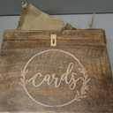 Wedding Card Box with Lock and Card Slit 12"X10"X4.5"- Distressed Finish Gift Card Box Wishing Well Card Box for Weddings, Receptions, Birthdays, Graduations, Baby Showers, Honeymoon Funds WBKH01
