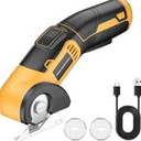 Xezacoi Cordless Electric Scissors Replacement Blades  4-Pack High-Carbon Stainless Steel Blades for Fabric, Carpet, Cardboard & Leather  Compatible with 4V Rechargeable Cutter, Sharp & Durable