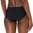 Womens Nylon Seamless Underwear Pack Available in High Waist Briefs and Low Rise Hipster for Legging No Show Panties (Black, XS)