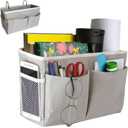 Bedside Caddy, Bedside Hanging Storage Organizer for College Dorm Bed, Bunk and Hospital Beds, Can be Placed Books, Phones,Keys, GlassesMagazine Holder (Grey, 1)