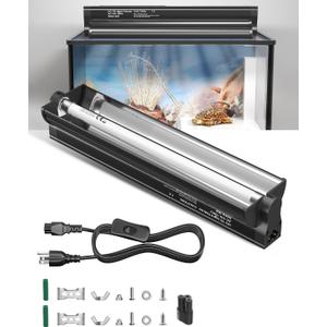 GlowUp 8W T5 10.0 UVB Reptile Light Combo Kit for Tropical Desert Reptiles, 12.4 Inch UVB Light Fixture for Bearded Dragon, Lizard, Tortoise, Gecko with HO T5 UVB Tube