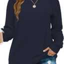 VISLILY Womens-Plus-Size-Sweatshirts Trendy Raglan Cable Knit Long Sleeve Shirts Casual Crewneck Pullover Tunic Tops, 3XL