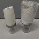 XinXu Gravity Automatic Electric Pepper and Salt Grinder, Auto Salt or Pepper Mill Shaker Stainless Steel,Blue LED Light,One Hand Operated, Set/Snow White