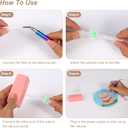 Electric Diamond Art Painting Pen with Storage Tray,Vacuum Diamond Art Pen No Wax Needed with Adjustable Suction,Accessories Tool for Setting AB Stones, Quiet and Long-Lasting (Pink)