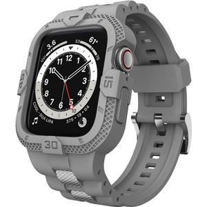 GELISHI Bands Compatible for Apple Watch Band 41mm 40mm 38mm, Men Sport Rugged Band with Protective Case for Watch Series 9 8 7/Series 6 SE 5 4 3