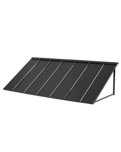 VEVOR Fixed Metal Awning 80 x 36 in, Window Awning Door Canopy, Stable Triangle Steel Frame Exterior Awnings Rain, and Snow Sunlight Protection for Door Entrance, Windows, Porches, Balconies