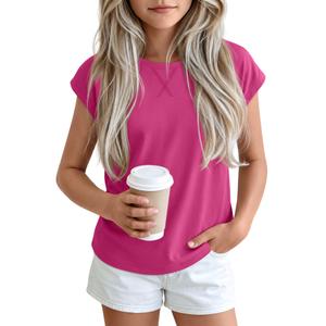 Oakgarden Shirts for Girls, Rose Red, 13-14 Years