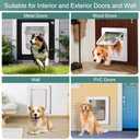 PetSafe Plastic Dog Door - 16.7" x 11.7" Inner Frame for Large Dogs, 2-Way Locks, Durable Frame, White