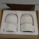 Ceramic Espresso Cups Set, Espresso Coffee Mugs, Special Glazed Demitasse Cups Expresso Coffee Cup for Espresso Machine (Pure White)