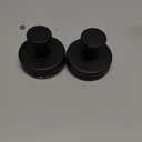 Bntuk Suction Cup Hooks for Shower, Removable Towel Hooks for Bathroom Window Glass Door Wall, Bath Robe Looafh Wreath Hook for Hanging - 2 Pack, Black