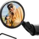 Aventon Handlebar Grip Bike Mirror, rear view mirror with a wide field of view, Easy to install and adjust bike mirror handlebar mount, Safe riding bike accessories
