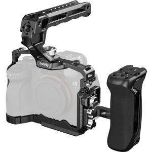 SmallRig HawkLock Quick Release Cage Kit for Sony Alpha 7R V/Alpha 7 IV/Alpha 7S III/Alpha 1 / Alpha 7R IV/Alpha 7 V, Full Cage with Top & Side Handle, Cable Clamp (Upgraded Version)