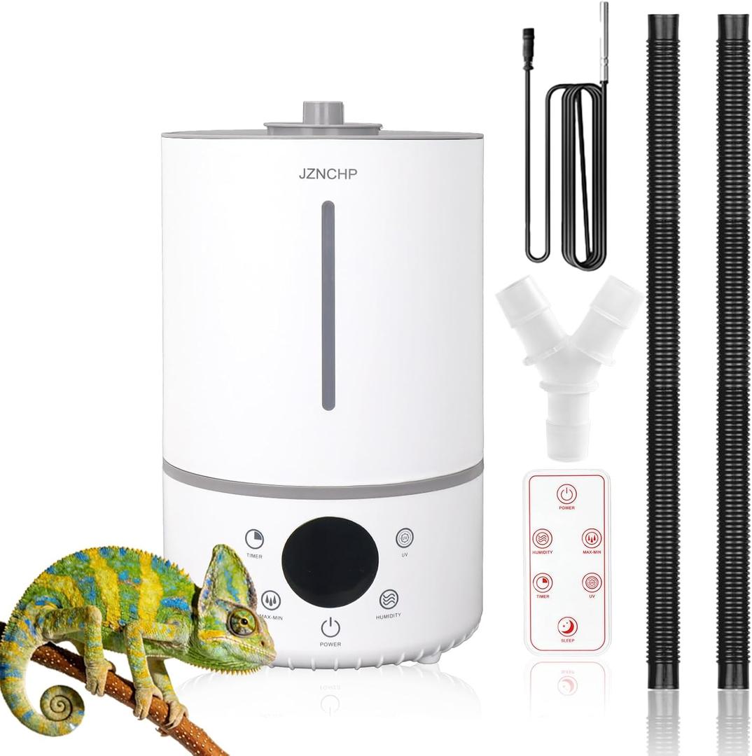 Humidifier for plants, Reptile fogger,4L,Dual Tank Mode & Dual Probes with Constant Humidity Setting,48H Runtime, Remote Control, for Reptile Terrariums & Indoor Houseplants
