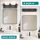 Bathroom Lighting Fixtures Over Mirror, Square Design & Rectangle Large Backplate, 3 Lights Morden Vanity Lighting Fixtures, Bathroom Light Fixtures for Bathroom/Living Room/Bedroom, Black